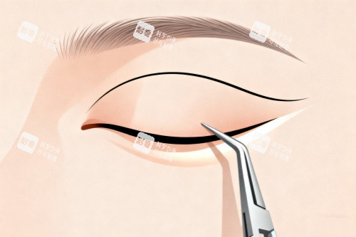 全切雙眼皮卡通展示圖