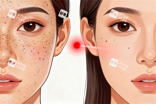 激光祛斑卡通圖