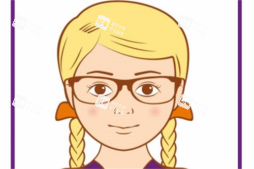 近視戴眼鏡卡通圖