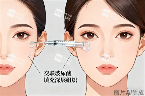 面部打玻尿酸卡通圖