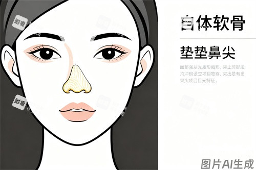 自體軟骨隆鼻卡通圖展示