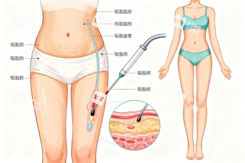 身體部位做吸脂卡通圖