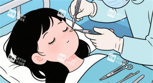 雙眼皮修復手術卡通圖片