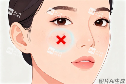 面部祛斑卡通圖展示