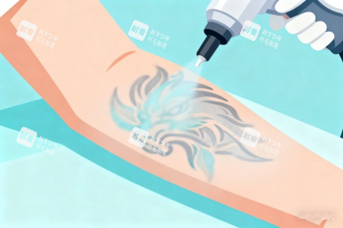 洗紋身卡通展示圖 洗紋身卡通展示圖