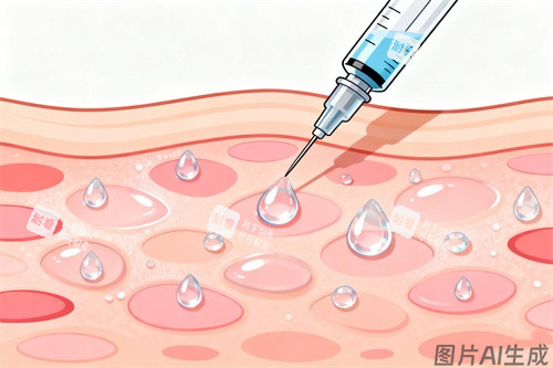 皮膚注射針劑卡通圖展示